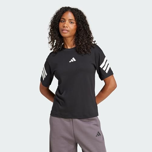 adidas Women's Future Icons Three Stripes T-Shirt, Black, XS