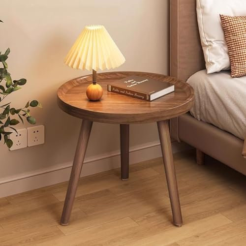 UUE Beistelltisch, Beistelltisch Holz, Beistelltisch Couch, Beistelltisch Rund, Coffee Table, Beistelltische FüRs Wohnzimmer, Runder Nachttisch für Wohnzimmer, Schlafzimmer, 40 * 40 * 48cm