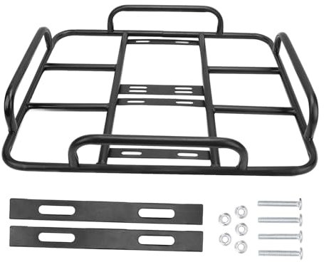 POENVFPO Food Delivery Box Rack Rear Grille with Guardrail, Delivery Food Bag Bracket Universal for Motorcycle Electric