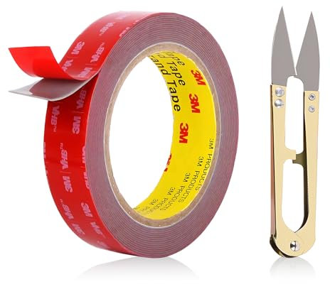 Nastro biadesivo extra forte, 3 m x 20 mm, nastro biadesivo resistente al calore, extra forte, impermeabile, multifunzione, per auto, casa, ufficio, fai da te, Herges