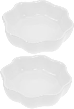 CVUTOVO 2 pcs Ceramic Chinchilla Bowl Wear-Resistant Hamster Feed Bowl for Food and Water Easy-Clean Small Animal Feeder for Hamsters Chinchillas and Small Pets 2.76 X 2.76 X 0.94 in