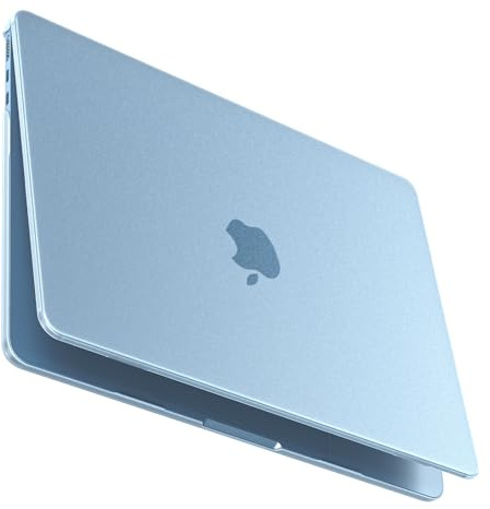 BlueSwan for MacBook Air 13 inch Case M5 M4 M3 M2 Chip, Frost Sky Blue