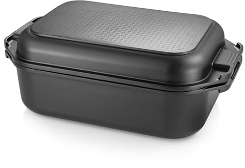 Tescoma GrandCHEF Bräter mit Deckel 40x26 cm, geeignet für Gasherd, Induktion und Backofen, PFOA- und PFAS-frei - 629094