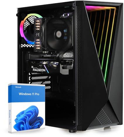 dcl24 Spiele PC Intel Core i7-14700F, AMD Radeon RX9070 16GB - 1000GB SSD, 16GB DDR4, Gaming PC mit 20x 5.4 GHz, PC für Gamer mit WLAN, Computer Rechner mit Windows 11 Pro [20795]