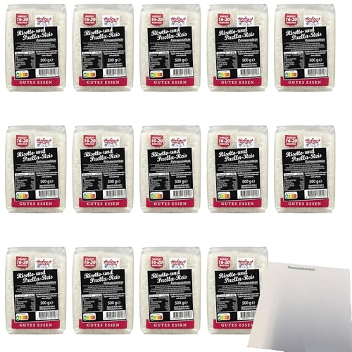usy Bundle für Hofgut Risotto + Paella Reis VPE (14x500g Packung) + usy Block