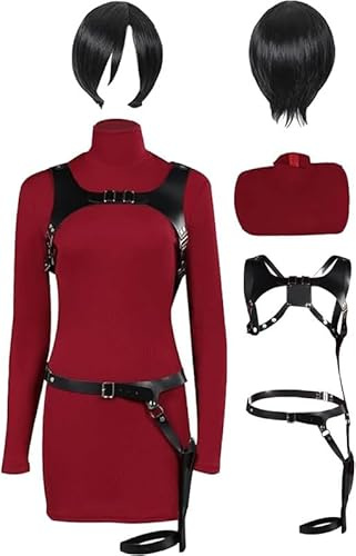 Taeyue Rot Cosplay Kostüm Sexy Strickkleid Anzug Outfits Halloween Karneval Party Anzug