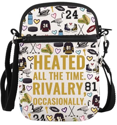 PLITI Ice Hockey TV Show Gift Hockey Romance gift Heated All The Time Rivalry Occasionally Ice Hockey Crossbody Bag For Fans