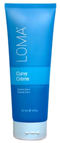 LOMA Curvy Creme 237ml – Aloe & Kokosöl für Locken & Wellen | Locken- und Wellencreme mit Aloe Vera und Kokosöl; mittlerer flexibler Halt für definierte Styles. Sulfatfrei. 237ml.