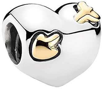 PANDORA Damen-Charm 925 Sterling Silber und Pfeil aus 14-K-Gold 791171