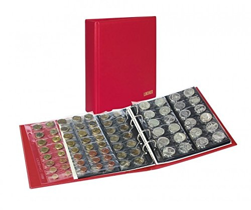 PUBLICA M COLOR Münzalbum [Lindner S3540M], mit 10 Münzblättern - Farbe: Berry (rot)