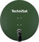 TechniSat SATMAN 850 PLUS - Satellitenschüssel für 4 Teilnehmer (85 cm Sat Spiegel mit Masthalterung und 40mm Universal-Quattro-Switch-LNB) grün