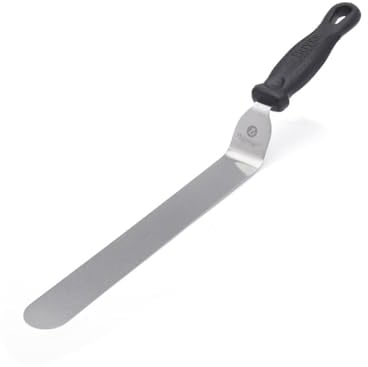 De Buyer - Spatule pâtissière coudée en acier inoxydable FKOfficium - 25 cm -, Noir
