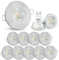 linovum 10x Einbaustrahler Set 5W flach IP65 mit Wasserschutz für Bad, Dusche oder Außen inkl. GU10 LED Lampe warmweiß 2700K