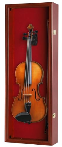 Mandolin, Fiddle, Violin Display Case Shadow Box with Hanger, with Lock (VD01-MAH)