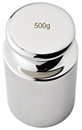 Trimming Shop Báscula de 500 g, cromada para una calibración precisa y comprobar la precisión de balanzas digitales y de bolsillo, joyas y básculas de cocina (1 pieza)