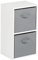 Hartleys 2 Tier White Cube Unit - Grey Storage Boxes