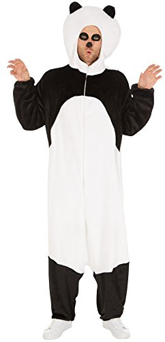 dressforfun tectake Kostüm Panda für Sie und Ihn | Aus weichem Plüschstoff | Coole Kapuze, die den Pandakopf darstellt | Ideal für Straßenumzüge geeignet (M | Nr. 300884)