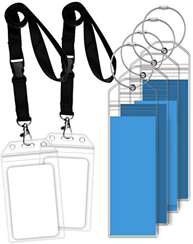 GreatShield Cruise Gepäckanhänger (4er Pack) + Ausweishalter mit Lanyard (2er Pack) Wetterbeständiger PVC-Reißverschlussbeutel & Stahlschlaufe für Royal Caribbean und Celebrity Cruise Line