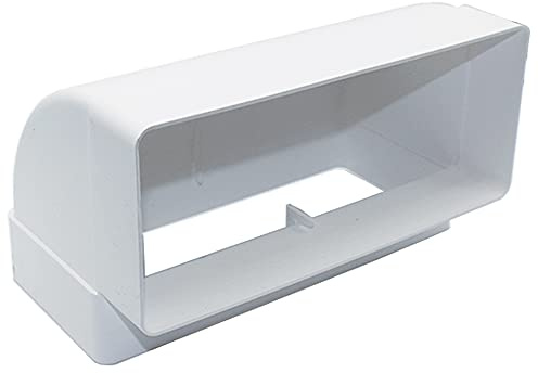 Kair 220 x 90mm 90 Degree Vertical Rectangular Plastic Duct Elbow | Fits over 220 x 90mm rectangular flat channel pipe, Suitable for concealed installation, Both ends are female spigots