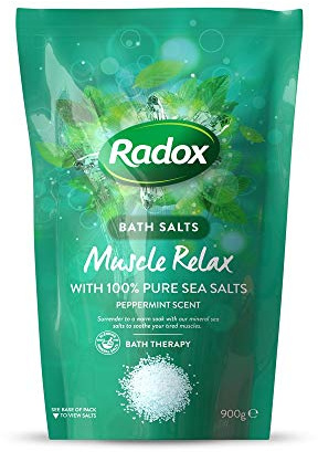 Radox Mineral Therapy Muscle Relax Uniquely Blended With Minerals & Herbs Bath Salts A Relaxing Bath 900 G, Set Of 4