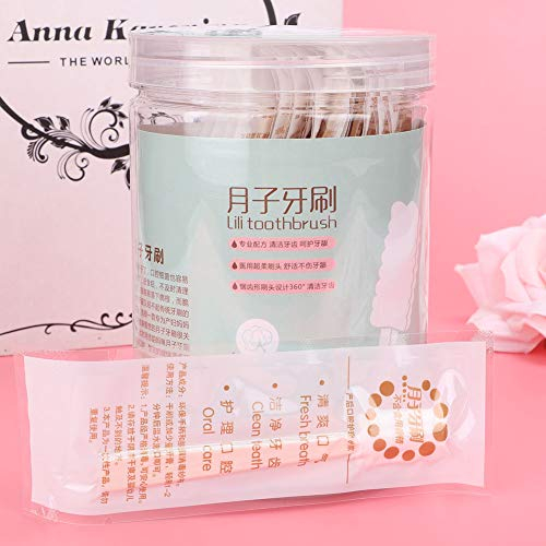 voyage(menthe)30pcs mini brosse à dents jetable sans besoin de dentifrice portable doux soins buccaux pour enfants Hygienic Products, vieillimaternité Hygienic Products