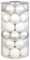 Inge Glas Weihnachtskugeln | Schöne Christbaumkugeln aus Glas | 30 Kugen in Dose | Christbaumschmuck Weihnachtsbaumschmuck Weihnachtsbaumkugeln (Just White | Glanz/matt)