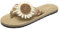 Sandalen Hausschuhe Damen Wohnungen Flip-Flops Open Toe Bequeme Strohschuhe (40,Braun)