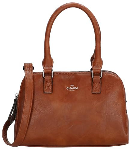 Charm London Chelsea Handtasche Damen, 3 Reißverschlussfächer, Abnehmbarer Schulterriemen, Ideal für Schule & Arbeit, Stilvolles Design, Kunstleder