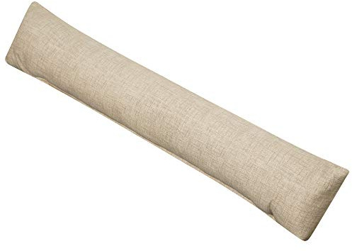 CnA Stores Beige Draught/Draft Excluder Cushion With Zipped Removable Cover (BEIGE)
