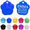 Ibera gifts - Hundemarke mit Gravur und personalisierte Hundemarke in Pfotenform für kleine bis mittelgroße Hunde und Katzen (Blau)