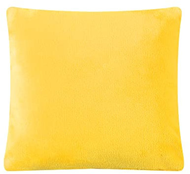 Mixibaby Kissenbezug Dekokissen Kissenhülle Kissen Bezug Sofakissen Plüsch Flanell 40X40, Farbe:Gelb