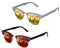 UrbanSky Sonnenbrille „D.B.“ für Damen und Herren - 2er-Pack - polarisiert (Grau-Gelb/Braun-Orange)