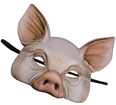 Toyvian Demi visage de cochon pour Halloween, bal masqué, fête, cosplay, festival, bal de cochon rose