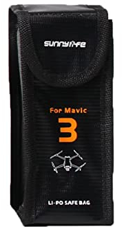 Hensych Practical Battery Safe Bag for Mavic 3 Drone Explosion-proof Anti-scratch Flight Battery Safe Bag Transport Safe Protective Case Without Battery (for 1 battery)