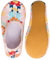 Siegertreppchen Gymnastikschuhe Stoff (Größe 30) Blumen Turnschläppchen für Mädchen & Jungen - Ballettschuhe atmungsaktiv & rutschfest – Schläppchen – Ballerinas