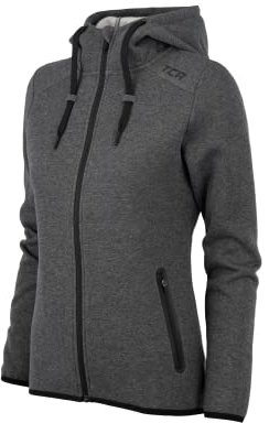 TCA Revolution Tech Hoodie Felpa con Cappuccio da Donna da Corsa con Tasca Zip - Grigio, S