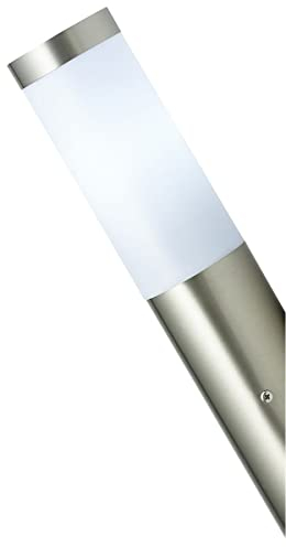Novatool Wandleuchte I Edelstahl IP44 I E27 Sockel I Ø7x8H36 cm I Außenlampe Außenleuchte Garten Wandlampe Wandstrahler Außen Außenbeleuchtung Lampe Außenbereich Lampe außen Wand Outside lights