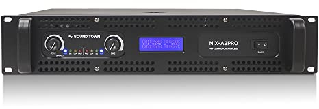 Sound Town 2-Channel 1100W Rack Mountable Professional Power Amplifier with Low Pass Filter, LCD Display (NIX-A3PRO)