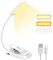 GARITE Luz Lectura, 10LEDs Lampara de Lectura con Atenuación Continua,Protección Ocular 3 Modos (Cálido/Blanco/Mixto), USB C Recargable, 360°Flexible Luz de Lectura con Clip para Cama, Tableta, Viaje