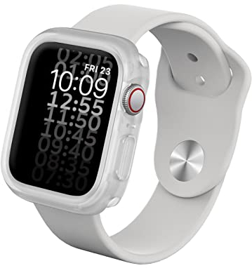 RhinoShield funda bumper compatible con Apple Watch SE 3 / SE 2 / SE/Series 6/5 / 4 [44mm] | CrashGuard NX - Diseño compacto con tecnología resistente a Impactos - Transparente