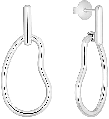 s.Oliver Ohrstecker Edelstahl Damen Ohrschmuck, 3,3 cm, Gold, Kommt in Schmuck Geschenk Box, 2034928