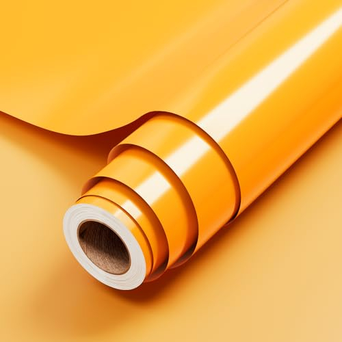 JAVIGA Yellow Permanent Vinyl, 12 x 6 FT Self Adhesive Vinyl Roll for All Cutting Machine, DIY Decals for Craft Cutter, Decor Sticker, Party Decoration, Mugs