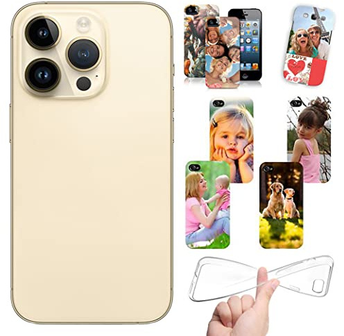 Stileitaliano personalisierte handyhülle kompatibel mit Apple iPhone 15 Pro Max 6,7 Zoll (6,7 Zoll) hülle selbst gestalten mit Foto und Text Silikon TPU