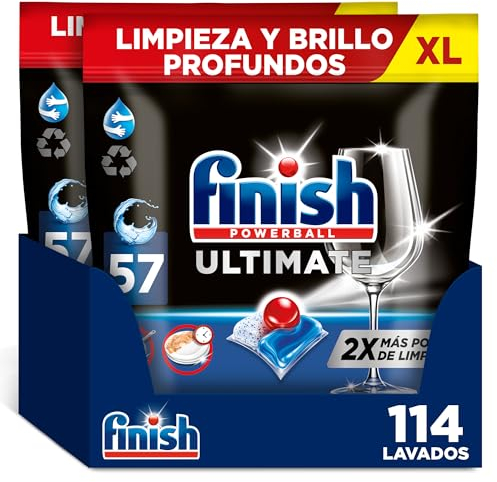 Finish Powerball Ultimate Pastillas para lavavajillas - 114 unidades