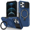 Yarxiawin Custodia per iPhone 13 Pro Max, Nero Armor Protezione Fotocamera Scorrevole Case per iPhone 13 Pro Max Cover Antiurto rigida con Anello Supporto Magnetico (Blu)
