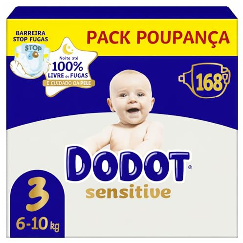 DODOT Windeln Größe 3 Sensitive 168 Stück XXL Pack