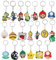 Yuqilin 20 Pièces Porte Clef Mario, Porte Clef Enfant, Porte-Clés de Dessin Animé, Super Mario Porte Clef, pour Enfants, Décoration de Sac D'école, Cadeau de Fête D'anniversaire