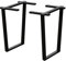 holz4home® Trapez Tischgestell aus Metall I Pulverbeschichtet Schwarz I 1 Paar (2 Stück)