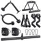 Workout Cable Machine Attachment for Home Gym, SERTT LAT Pulldown Attachments, Cable Accessories for Weight Training, Straight Bar, Tricep Rope, Double D Row Handle, V-Shaped Bar (Deluxe Version)