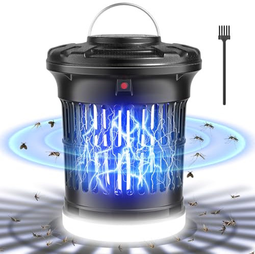 KITMOUS 3000v Lampe Anti Moustique éLectrique,Tue-moustiques de 30 Watts avec lumière UV,Ipx4 Anti-Moustique pour Le Jardin, la Cuisine, la Chambre et Le Salon.